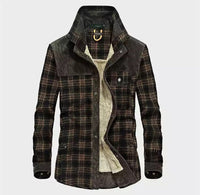 Plaid Shirt Jacket for Men - Long Sleeve - Image 1