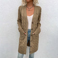 Knit Cardigan Coat for Women - Button Front - Image 3