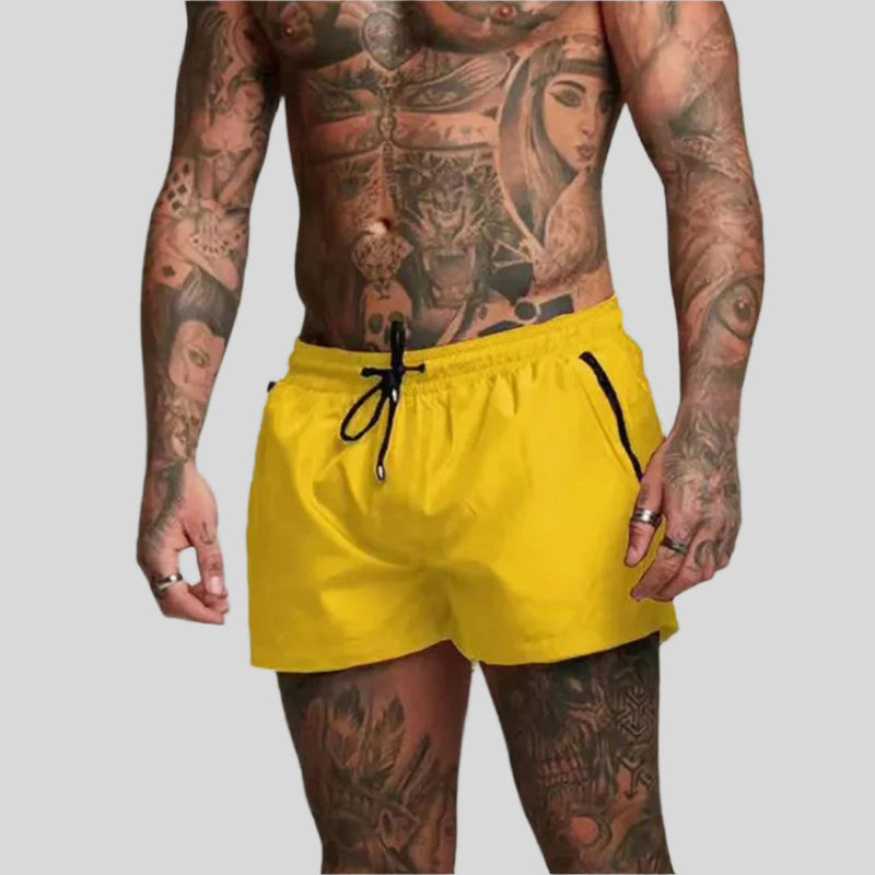 Swim Trunks for Men - Short Length Drawstring Waist - Side Zip Pocket Fitted Athletic - Image 8