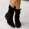 Ankle Slouch Boots for Women - Buckle Detail - Image 2