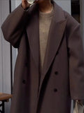 Oversized Long Coat for Women - Double-Breasted - Image 7