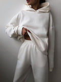 Hoodie Sweatpants Set for Women - Long Sleeve - Image 9