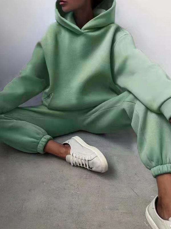Hoodie Sweatpants Set for Women - Long Sleeve - Image 13