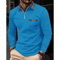 Zip Sweater for Men - Plaid Collar - Image 10