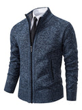Zip Up Sweater for Men - Stand Collar - Image 10