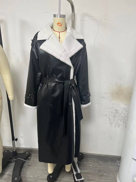 Long Coat for Women - Double-Breasted - Image 12