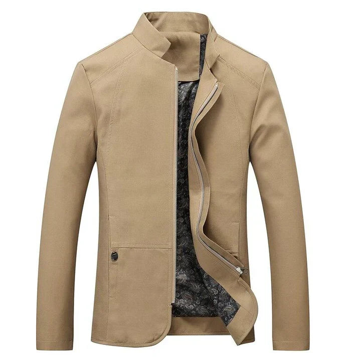 Stand Collar Casual Jacket for Men - Zip-Up - Image 2