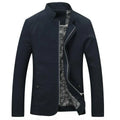 Stand Collar Casual Jacket for Men - Zip-Up - Image 4