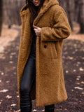 Long Hooded Teddy Coat for Women - Relaxed Fit - Image 7