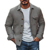 Patterned Button-Down Jacket for Men - Chest Pocket - Image 1
