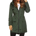 Hooded Anorak Coat for Women - Drawstring Waist - Image 7