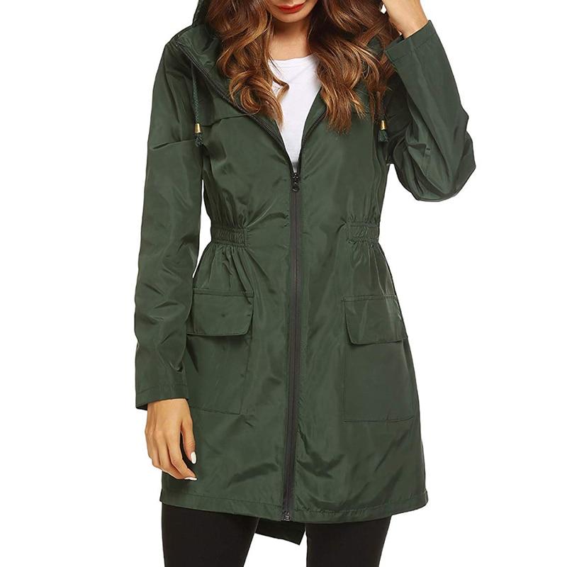 Hooded Anorak Coat for Women - Drawstring Waist - Image 7
