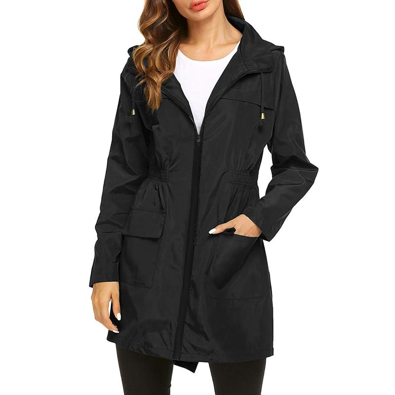 Hooded Anorak Coat for Women - Drawstring Waist - Image 9
