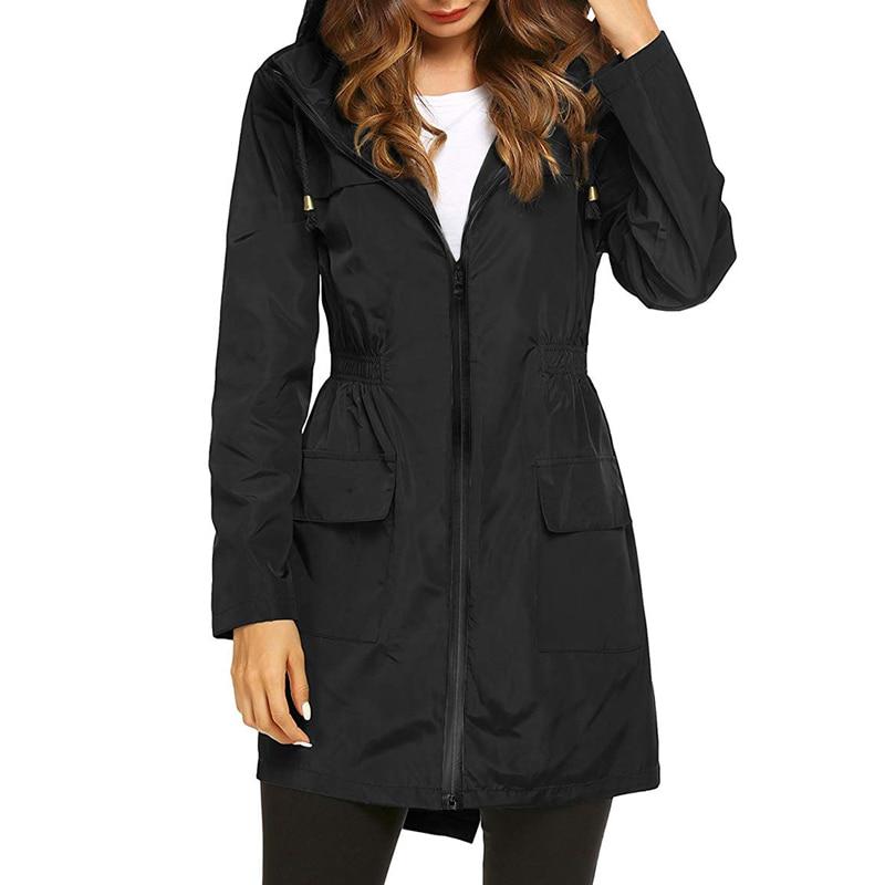 Hooded Anorak Coat for Women - Drawstring Waist - Image 10