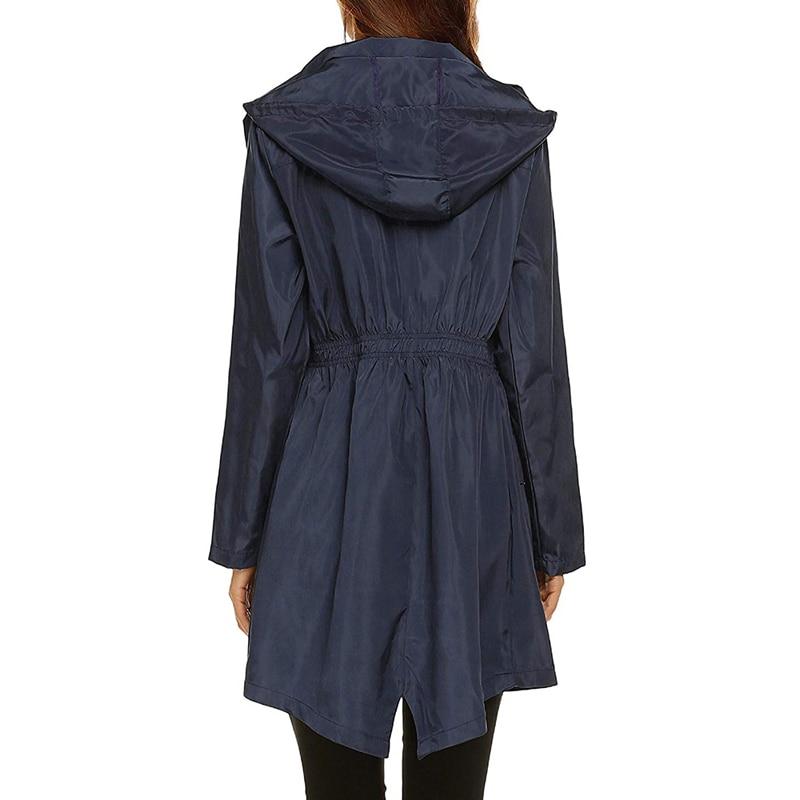 Hooded Anorak Coat for Women - Drawstring Waist - Image 6