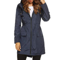 Hooded Anorak Coat for Women - Drawstring Waist - Image 4