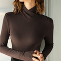 Turtleneck Fitted Sweater for Women - Long Sleeve - Image 2