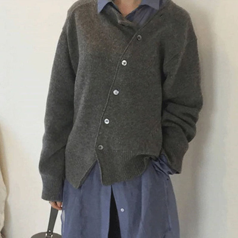Cardigan Sweater for Women - Asymmetrical - Image 6