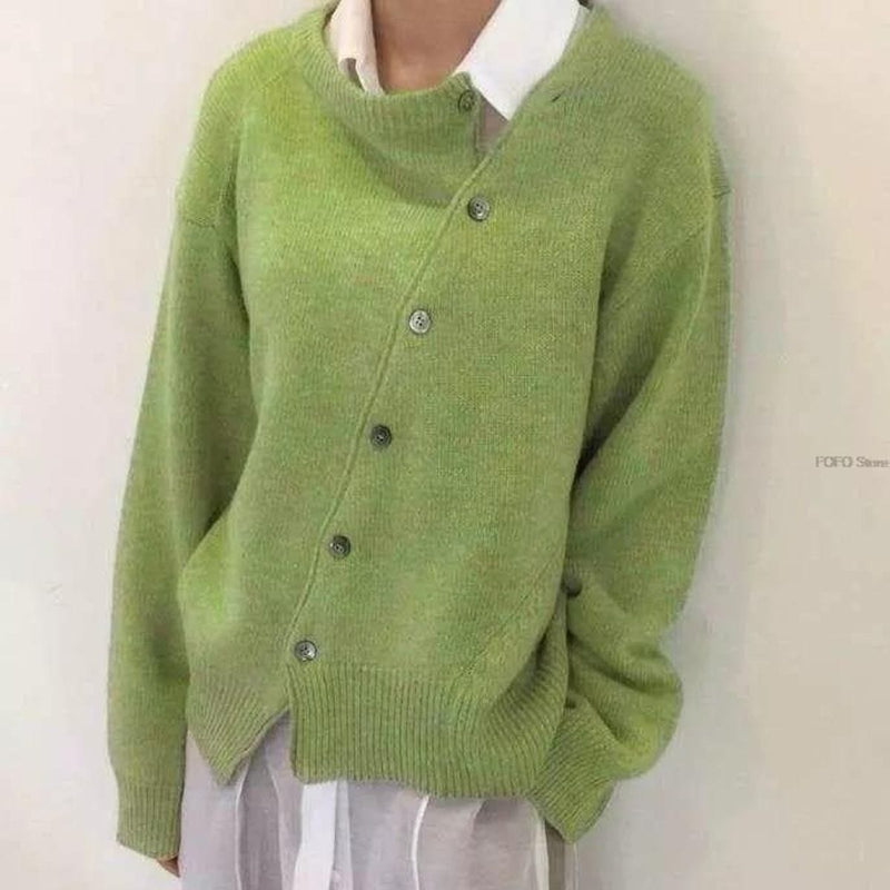 Cardigan Sweater for Women - Asymmetrical - Image 4