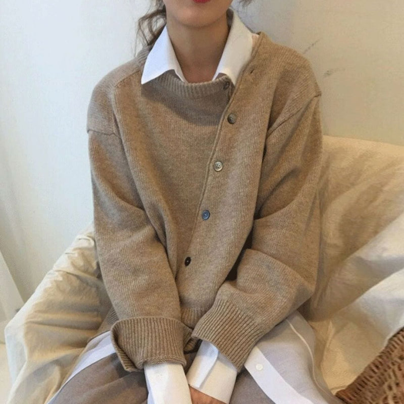Cardigan Sweater for Women - Asymmetrical - Image 2
