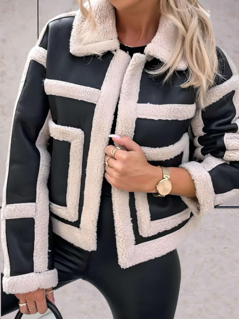 Sherpa Collar Jacket for Women - Boxy - Image 2
