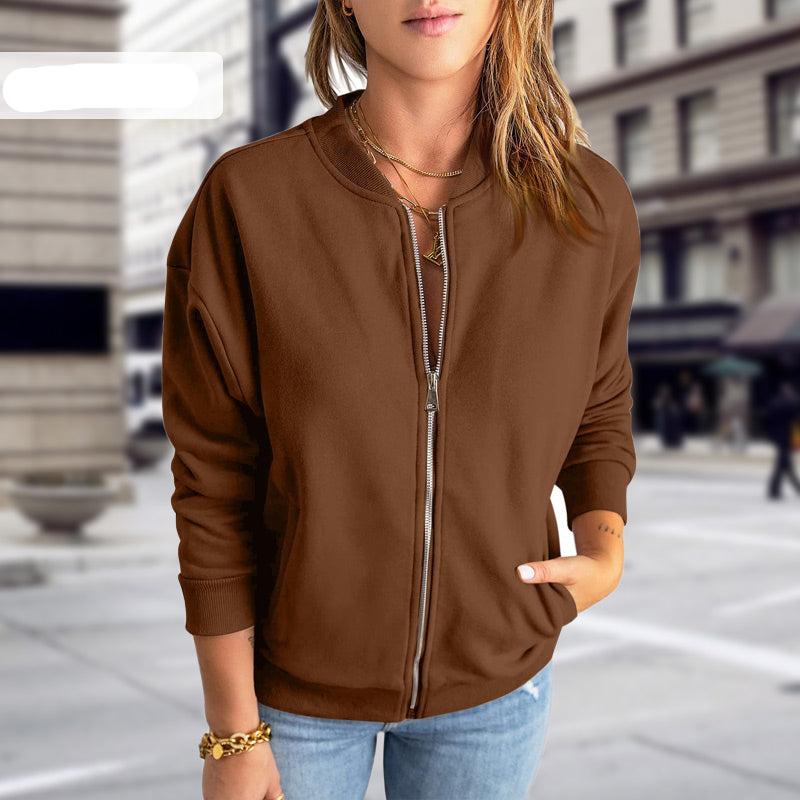 Bomber Jacket for Women - Zip-Up Jacket - Image 4