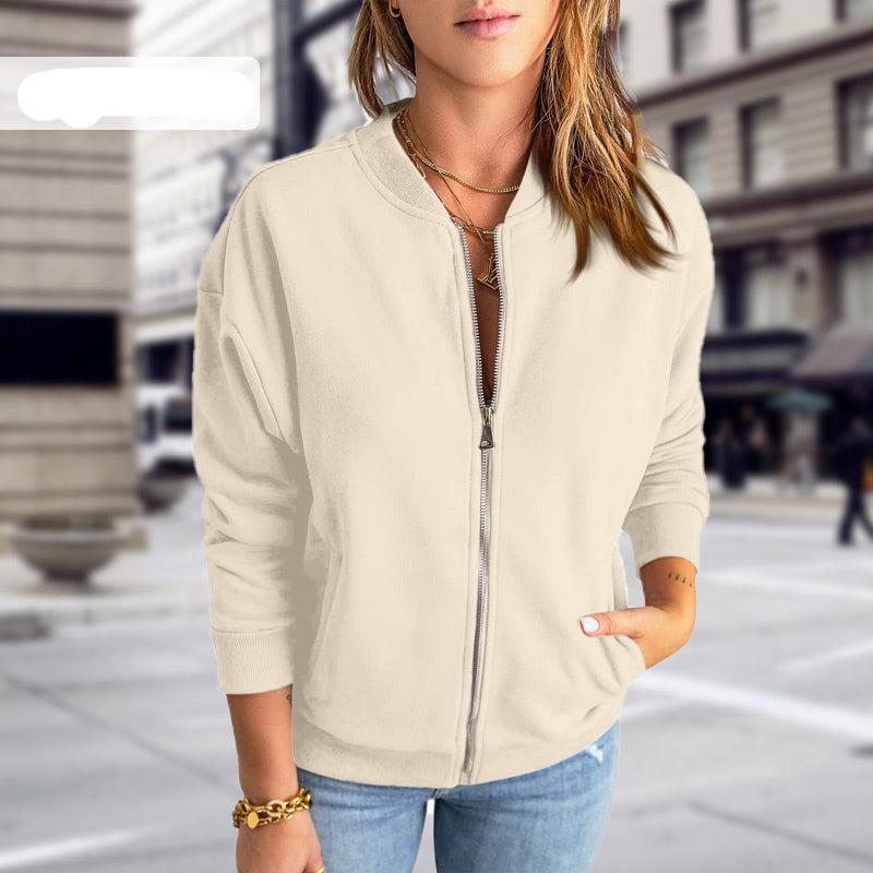 Bomber Jacket for Women - Zip-Up Jacket - Image 3