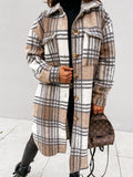 Plaid Oversized Coat for Women - Button Front - Image 9