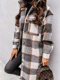 Plaid Oversized Coat for Women - Button Front - Image 7
