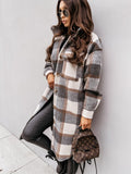 Plaid Oversized Coat for Women - Button Front - Image 11