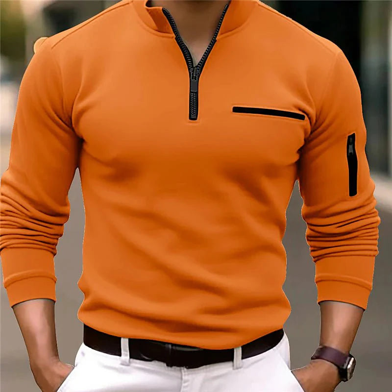Quarter Zip Sweater for Men - Long Sleeve - Image 5