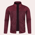 Quilted Full Zip Jacket for Men - Stand Collar - Image 1