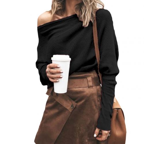 Off the Shoulder Sweater for Women - Long Sleeve - Image 2