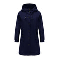 Hooded A-Line Coat for Women - Button Front - Image 7