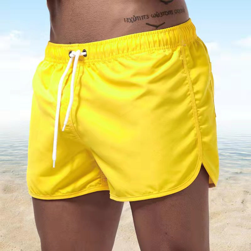 Swim Trunks for Men - Elastic Waist Drawstring Waist - Running Shorts Side Split Hem - Image 7