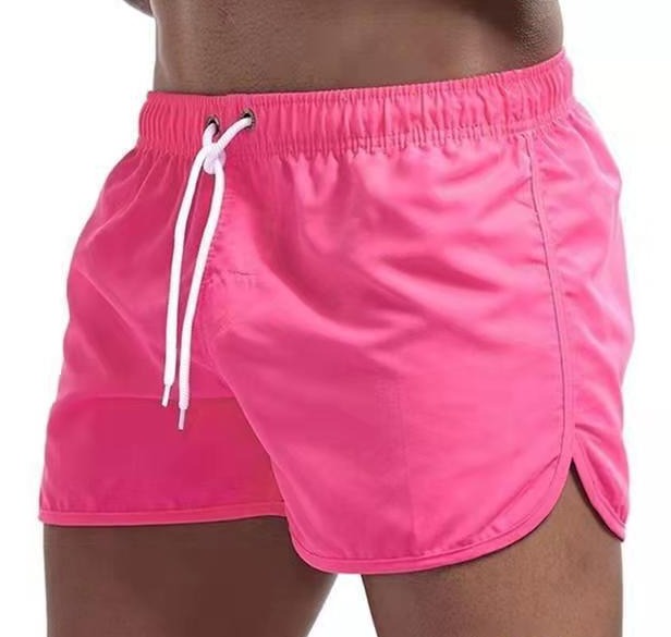 Swim Trunks for Men - Elastic Waist Drawstring Waist - Running Shorts Side Split Hem - Image 3