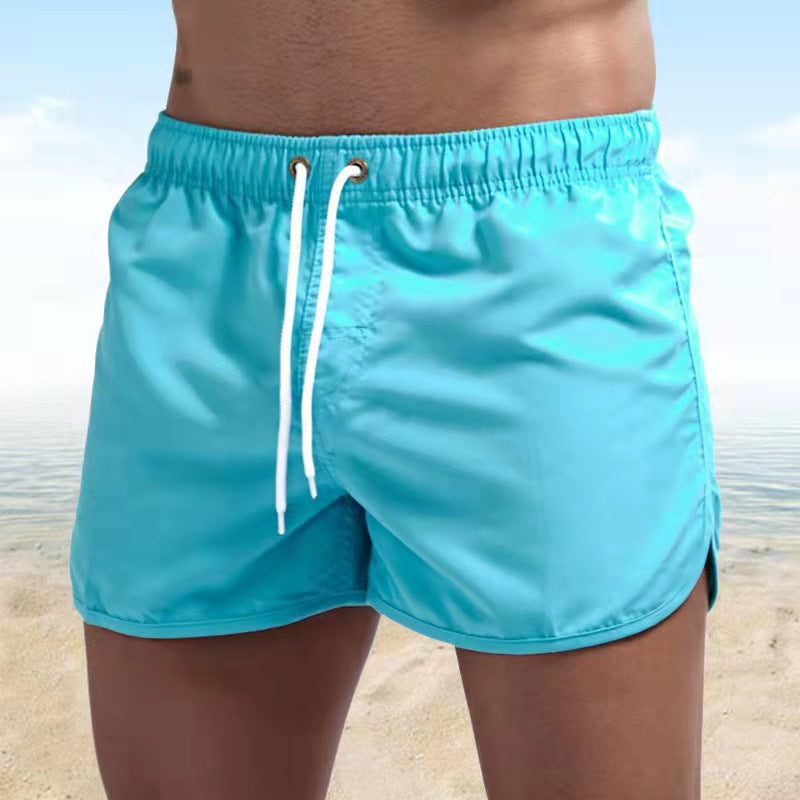 Swim Trunks for Men - Elastic Waist Drawstring Waist - Running Shorts Side Split Hem - Image 6