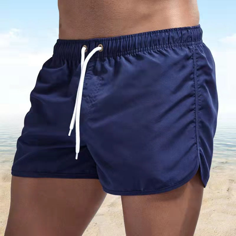 Swim Trunks for Men - Elastic Waist Drawstring Waist - Running Shorts Side Split Hem - Image 5
