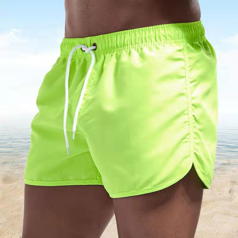 Swim Trunks for Men - Elastic Waist Drawstring Waist - Running Shorts Side Split Hem - Image 4