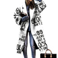 Long Oversized Coat for Women - Notched Lapel - Image 5