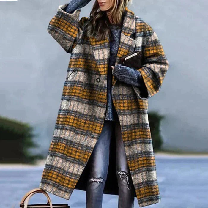 Long Oversized Coat for Women - Notched Lapel - Image 8