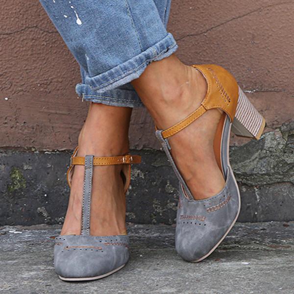 Image of Women's T-Strap Block Heels