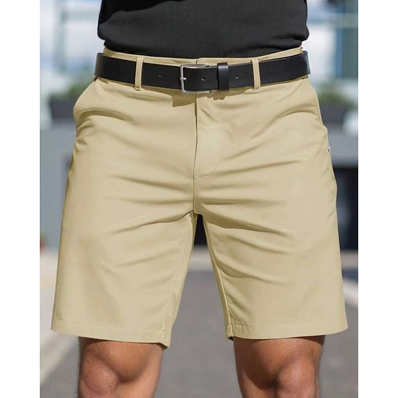 Flat Front Casual Shorts for men - Mid-Length - Belt Loops Side Pockets - Image 2