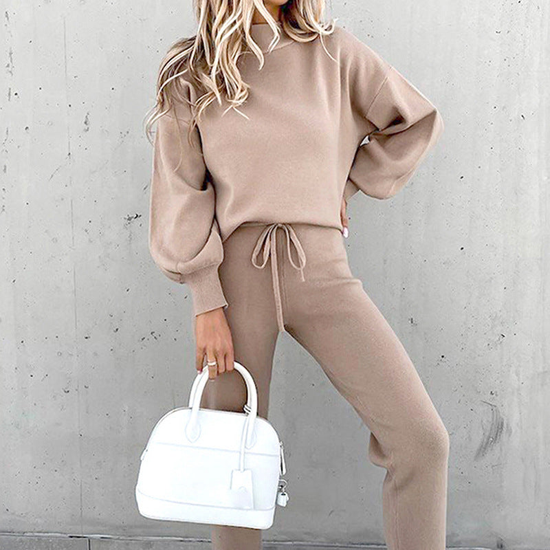 Lounge Sweater Set for Women - Drawstring Waist - Image 3