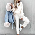 Lounge Sweater Set for Women - Drawstring Waist - Image 8