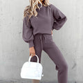 Lounge Sweater Set for Women - Drawstring Waist - Image 7