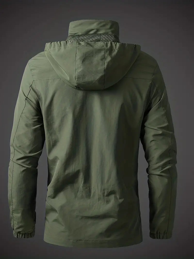 Hooded Zip-Up Jacket for Men - Lightweight - Image 2