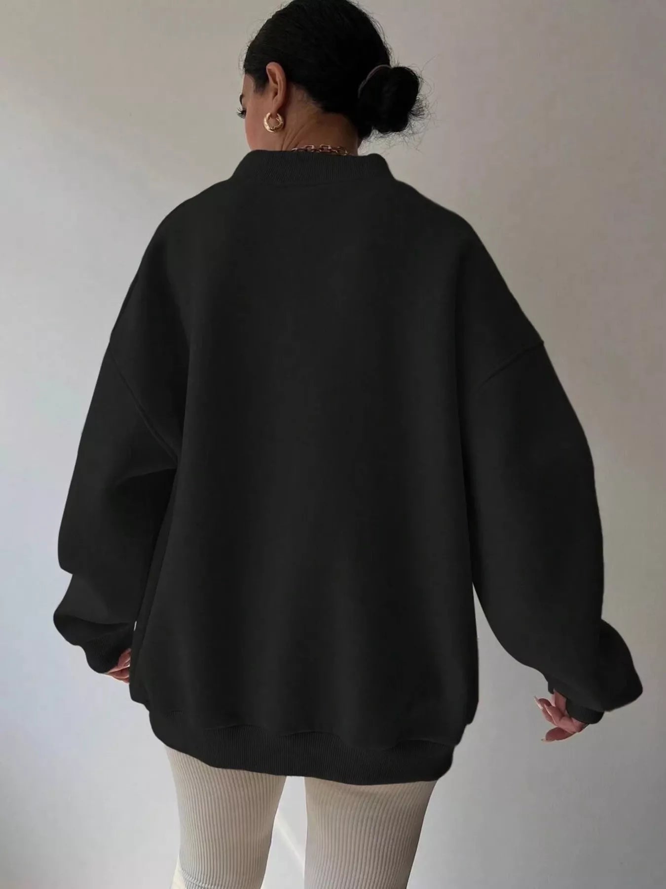 Oversized Pullover Sweater for Women - Drop Shoulder - Image 14