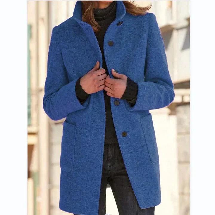 Button-Front Coat for Women - A-Line - Image 3
