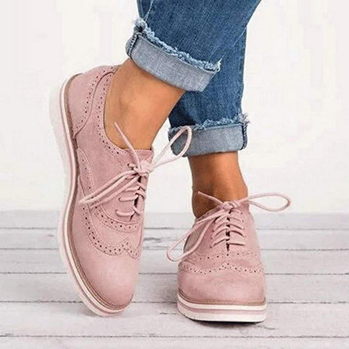 Oxfords Lace-up Shoes for Women - Wingtip - Image 1